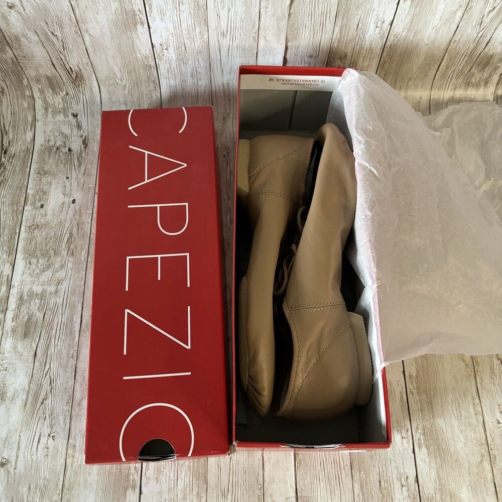 NEW Capezio Women's Size 7 M Split Sole Caramel Techno-Jazz Oxford Shoes EJ1 - Picture 7 of 7